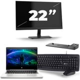 HP ProBook 430 G6 - Intel Core i5-8e Generatie - 13 inch - 16GB RAM - 256GB SSD - Windows 11 + 1x 22 inch Monitor Nette Staat