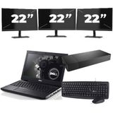 Dell Precision 3350 - Intel Core i7-10e Generatie - 15 inch - 16GB RAM - 256GB SSD - Windows 11 + 3x 22 inch Monitor Zichtbaar gebruikt