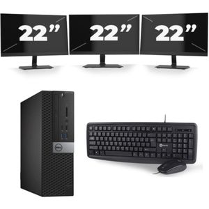Dell Optiplex 3040 USFF - Intel Core i5-6e Generatie - 8GB RAM - 256GB SSD - Windows 11 + 3x 22 inch Monitor Nette Staat