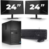 Dell Optiplex XE2 Micro Tower - Intel Core i7-4e Generatie - 16GB RAM - 256GB SSD - Windows 10 + 2x 24 inch Monitor Nette Staat