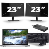 Dell Latitude 5510 - Intel Core i5-10e Generatie - 15 inch - 16GB RAM - 256GB SSD - Windows 11 + 2x 23 inch Monitor Zichtbare schade