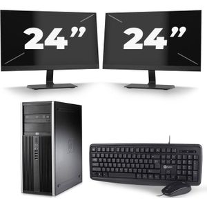 HP Compaq 8100 Elite CMT Tower - Intel Core i5-1e Generatie - 8GB RAM - 256GB SSD - Windows 10 + 2x 24 inch Monitor Nette Staat