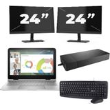 Lenovo ThinkBook 13s G2 - Intel Core i5-11e Generatie - 13 inch - 8GB RAM - 256GB SSD - Windows 11 Home + 2x 24 inch Monitor Nette Staat