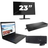 Lenovo ThinkPad L14 Gen 2 - Intel Core i5-11e Generatie - 14 inch - 16GB RAM - 256GB SSD - Windows 11 Home + 1x 23 inch Monitor Zichtbaar gebruikt