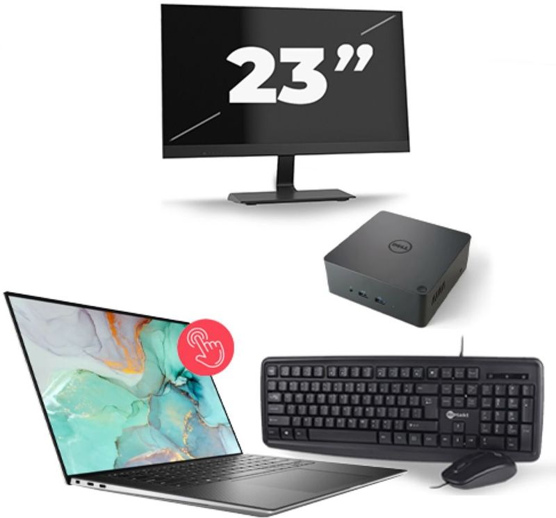 Dell Precision 5560 - Intel Core i7-11e Generatie - 15 inch - Touch - 16GB RAM - 256GB SSD - Windows 11 Home + 1x 23 inch Monitor Nette Staat