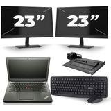 Lenovo ThinkPad X240 - Intel Core i5-4e Generatie - 12 inch - 8GB RAM - 256GB SSD - Windows 11 + 2x 23 inch Monitor Zichtbaar gebruikt