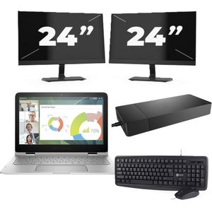 Lenovo ThinkBook 13s G2 - Intel Core i5-11e Generatie - 13 inch - 8GB RAM - 256GB SSD - Windows 11 Home + 2x 24 inch Monitor Nette Staat