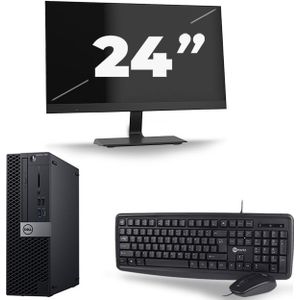 Dell Optiplex 7060 SFF - Intel Core i5-8e Generatie - 16GB RAM - 512GB SSD - Windows 11 + 1x 24 inch Monitor Nette Staat