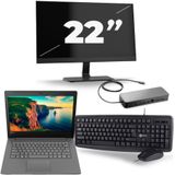Lenovo V330-14IKB - Intel Core i5-8e Generatie - 14 inch - 16GB RAM - 256GB SSD - Windows 11 + 1x 22 inch Monitor Zichtbare schade