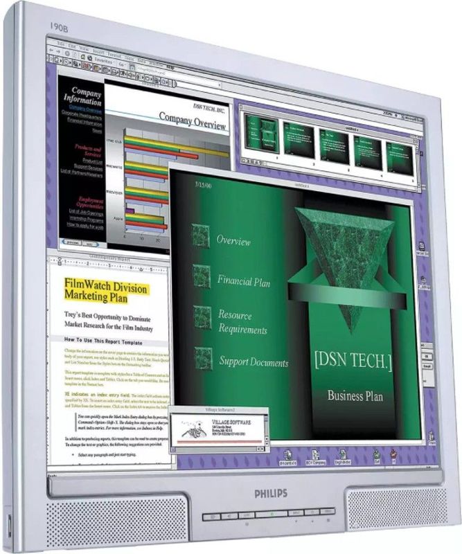 Philips 190B8CS - 19 inch - 1280x1024 - DVI - VGA - Zilver - Zonder voet Nette Staat