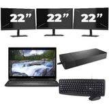 Dell XPS 13 7390 - Intel Core i7-10e Generatie - 13 inch - 16GB RAM - 256GB SSD - Windows 11 Home + 3x 22 inch Monitor Zichtbare schade
