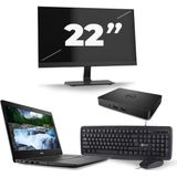 Dell Latitude 3490 - Intel Core i3-8e Generatie - 14 inch - 8GB RAM - 256GB SSD - Windows 11 + 1x 22 inch Monitor Zichtbaar gebruikt