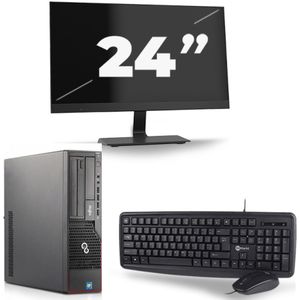 Fujitsu Esprimo E710 SFF - Intel Core i3-3e Generatie - 8GB RAM - 256GB SSD - Windows 10 + 1x 24 inch Monitor Nette Staat