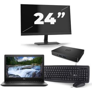 Dell Latitude 3590 - Intel Core i5-8e Generatie - 15 inch - 16GB RAM - 512GB SSD - Windows 11 + 1x 24 inch Monitor Nette Staat