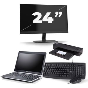 Dell Latitude E6320 - Intel Core i7-2e Generatie - 13 inch - 8GB RAM - 256GB SSD - Windows 10 + 1x 24 inch Monitor Nette Staat
