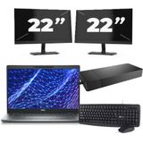 Dell Latitude 5330 - Intel Core i3-12e Generatie - 13 inch - 8GB RAM - 256GB SSD - Windows 11 Home + 2x 22 inch Monitor Zichtbaar gebruikt