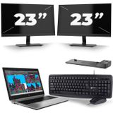 HP ZBook 15 G5 - Intel Core i7-8e Generatie - 15 inch - 16GB RAM - 512GB SSD - Windows 11 + 2x 23 inch Monitor Zichtbare schade