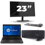 HP ProBook 6560b - Intel Core i5-2e Generatie - 15 inch - 8GB RAM - 256GB SSD - Windows 10 + 1x 23 inch Monitor Nette Staat