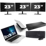 Microsoft Surface Go - Intel Core i5-10e Generatie - 10 inch - 8GB RAM - 64GB SSD - Windows 11 Home + 3x 23 inch Monitor Zichtbaar gebruikt