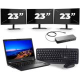 Fujitsu LifeBook E549 - Intel Core i5-8e Generatie - 14 inch - 16GB RAM - 256GB SSD - Windows 11 + 3x 23 inch Monitor Nette Staat