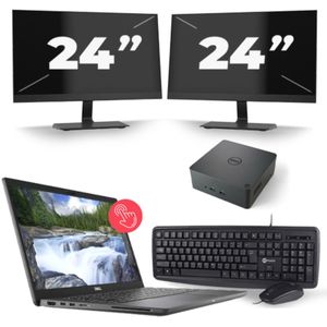 Dell Latitude 7310 - Intel Core i5-10e Generatie - 13 inch - 16GB RAM - 256GB SSD - Windows 11 Home + 2x 24 inch Monitor Zichtbare schade