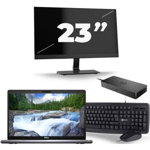 Dell Latitude 5510 - Intel Core i5-10e Generatie - 15 inch - 16GB RAM - 256GB SSD - Windows 11 + 1x 23 inch Monitor Zichtbare schade