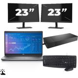 Dell Precision 3571 - Intel Core i5-12e Generatie - 15 inch - Touch - 16GB RAM - 256GB SSD - Windows 11 Home + 2x 23 inch Monitor Zichtbaar gebruikt