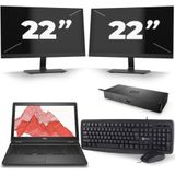 Dell Precision 3530 - Intel Core i7-8e Generatie - 15 inch - 16GB RAM - 256GB SSD - Windows 11 + 2x 22 inch Monitor Zichtbaar gebruikt
