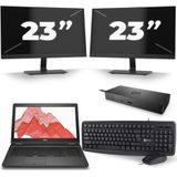 Dell Precision 3530 - Intel Core i7-8e Generatie - 15 inch - 16GB RAM - 256GB SSD - Windows 11 + 2x 23 inch Monitor Zichtbaar gebruikt