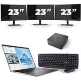 Dell Precision 5550 - Intel Core i7-10e Generatie - 15 inch - 16GB RAM - 512GB SSD - Windows 11 + 3x 23 inch Monitor Nette Staat