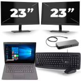 Lenovo V330-14ARR - AMD Ryzen 5 2500U - 14 inch - 8GB RAM - 256GB SSD - Windows 10 + 2x 23 inch Monitor Zichtbaar gebruikt