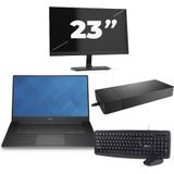 Dell Precision 5510 - Intel Core i7-6e Generatie - 15 inch - 16GB RAM - 256GB SSD - Windows 11 + 1x 23 inch Monitor Zichtbaar gebruikt