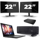 Dell Latitude 7290 - Intel Core i5-8e Generatie - 12 inch - 16GB RAM - 512GB SSD - Windows 11 + 2x 22 inch Monitor Zichtbaar gebruikt