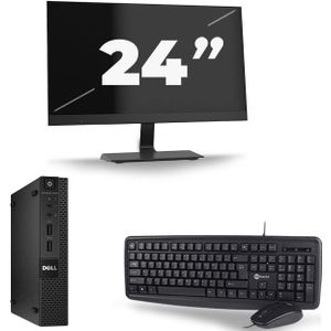 Dell Optiplex 9020M USFF - Intel Core i7-4e Generatie - 16GB RAM - 512GB SSD - Windows 10 + 1x 24 inch Monitor Nette Staat