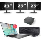 Dell Precision 5560 - Intel Core i7-11e Generatie - 15 inch - Touch - 16GB RAM - 256GB SSD - Windows 11 Home + 3x 23 inch Monitor Nette Staat