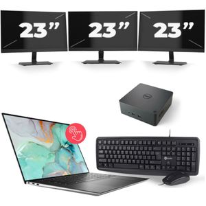 Dell Precision 5560 - Intel Core i7-11e Generatie - 15 inch - Touch - 16GB RAM - 256GB SSD - Windows 11 Home + 3x 23 inch Monitor Nette Staat