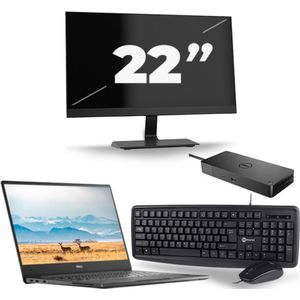 Dell Latitude 7370 - Intel Core m7-6e Generatie - 13 inch - 8GB RAM - 256GB SSD - Windows 11 Home + 1x 22 inch Monitor Zichtbaar gebruikt