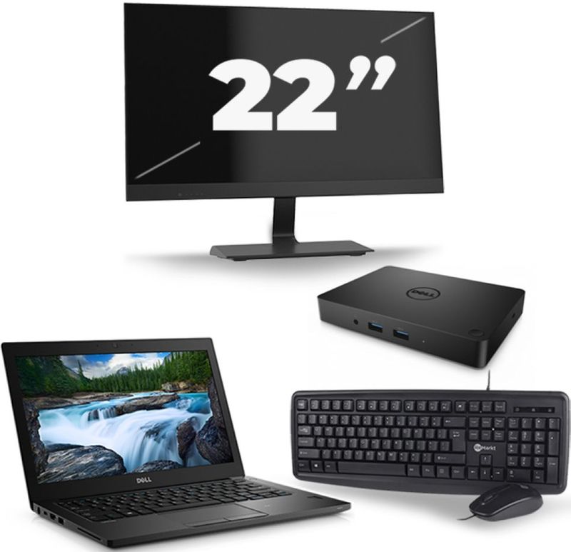 Dell Latitude 5490 - Intel Core i5-8e Generatie - 14 inch - 16GB RAM - 256GB SSD - Windows 11 + 1x 22 inch Monitor Nette Staat