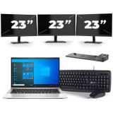 HP EliteBook 830 G8 - Intel Core i5-11e Generatie - 13 inch - 16GB RAM - 512GB SSD - Windows 11 + 3x 23 inch Monitor Zichtbare schade
