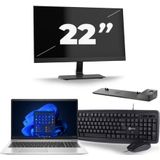 HP Probook 450 G8 - Intel Core i5-11e Generatie - 15 inch - 16GB RAM - 256GB SSD - Windows 11 + 1x 22 inch Monitor Nette Staat