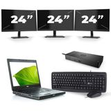 Dell Precision M4600 - Intel Core i7-2e Generatie - 15 inch - 8GB RAM - 256GB SSD - Windows 10 + 3x 24 inch Monitor Zichtbaar gebruikt