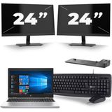 HP ProBook 650 G5 - Intel Core i5-8e Generatie - 15 inch - 16GB RAM - 256GB SSD - Windows 11 + 2x 24 inch Monitor Zichtbare schade