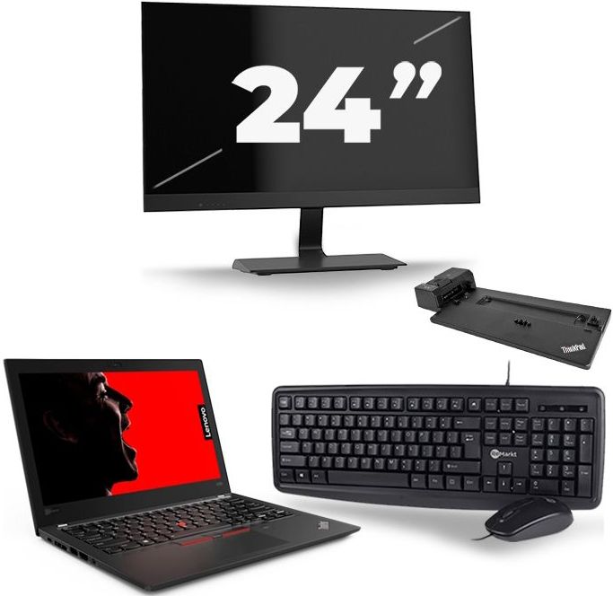 Lenovo ThinkPad X280 - Intel Core i7-8e Generatie - 12 inch - 8GB RAM - 512GB SSD - Windows 11 + 1x 24 inch Monitor Zichtbaar gebruikt
