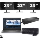 Dell Precision 7560 - Intel Core i7-11e Generatie - 15 inch - Touch - 16GB RAM - 256GB SSD - Windows 11 Home + 3x 23 inch Monitor Zichtbaar gebruikt