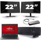 Fujitsu - LifeBook U728 - Laptop - 12 inch - Intel Core i7-8e Generatie - 16GB RAM - 256GB SSD - Windows 11 + 2x 22 inch Monitor