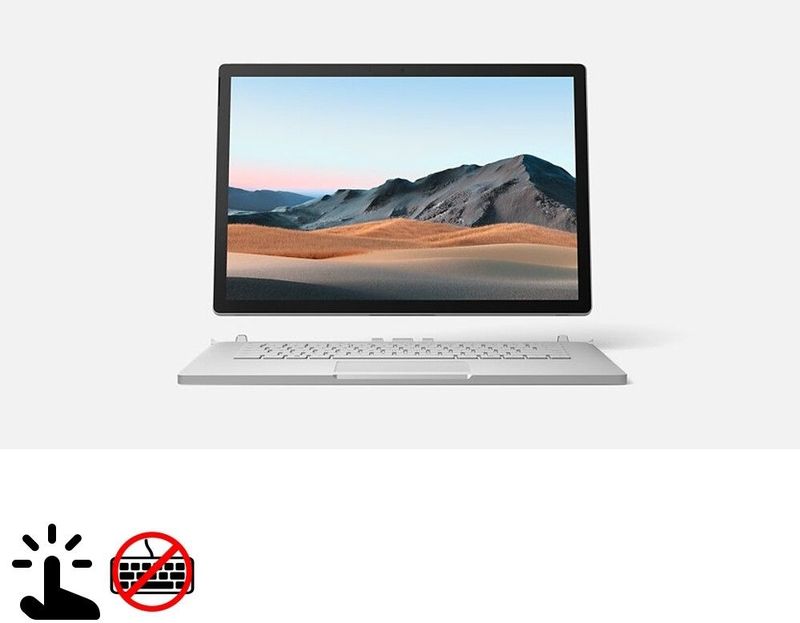 Microsoft Surface Book 3 (Zonder Toetsenbord) - Intel Core i7-10e Generatie - 15 inch - Touch - 16GB RAM - 256GB SSD - Windows 11 Home Nette Staat