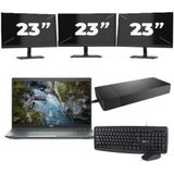 Dell Vostro 3591 - Intel Core i5-10e Generatie - 15 inch - 16GB RAM - 256GB SSD - Windows 11 Home + 3x 23 inch Monitor Nette Staat