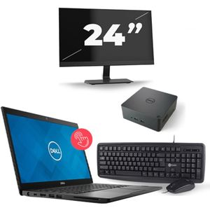 Dell Latitude 7490 - Intel Core i7-8e Generatie - 14 inch - Touch - 16GB RAM - 256GB SSD - Windows 11 + 1x 24 inch Monitor Zichtbaar gebruikt