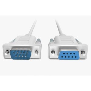 DB9 Male to Female Null Modem Cable,3m White