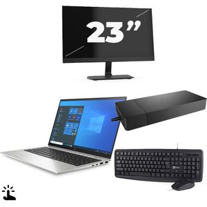 HP EliteBook x360 1040 G8 - Intel Core i7-11e Generatie - 14 inch - Touch - 16GB RAM - 256GB SSD - Windows 11 + 1x 23 inch Monitor Nette Staat